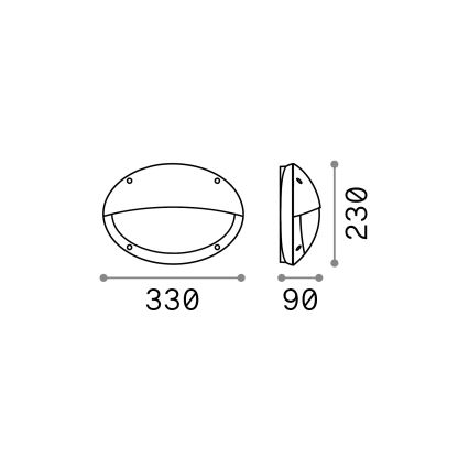 Ideal Lux - Venkovní nástěnné svítidlo POLAR 1xE27/23W/230V IP66 bílá