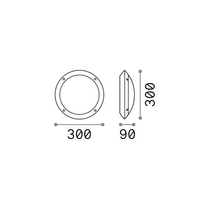 Ideal Lux - Venkovní nástěnné svítidlo POLAR 1xE27/23W/230V IP66 černá