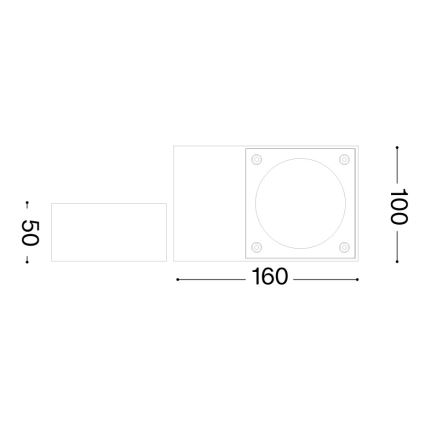 Ideal Lux - Venkovní nástěnné svítidlo SIRIO 1xGX53/9W/230V IP65 hnědá