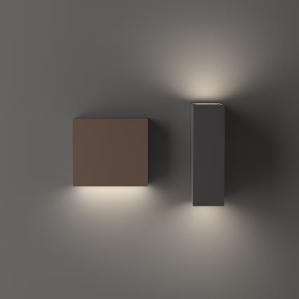 Ideal Lux - Venkovní nástěnné svítidlo TETRIS 1xG9/15W/230V IP44 hnědá