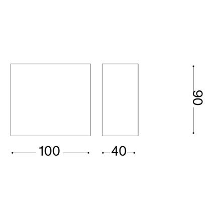 Ideal Lux - Venkovní nástěnné svítidlo TETRIS 1xG9/15W/230V IP44 hnědá