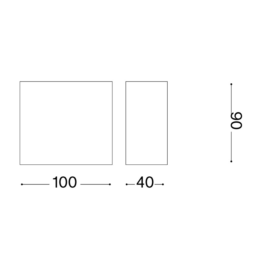 Ideal Lux - Venkovní nástěnné svítidlo TETRIS 1xG9/15W/230V IP44 hnědá