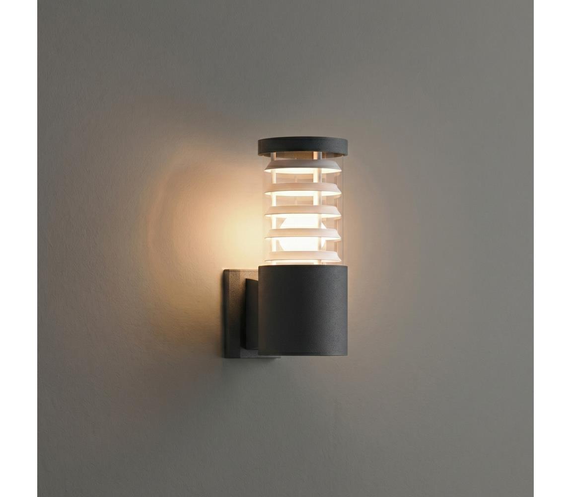 Ideal Lux - Venkovní nástěnné svítidlo TRONCO 1xE27/42W/230V IP44 antracit 027005