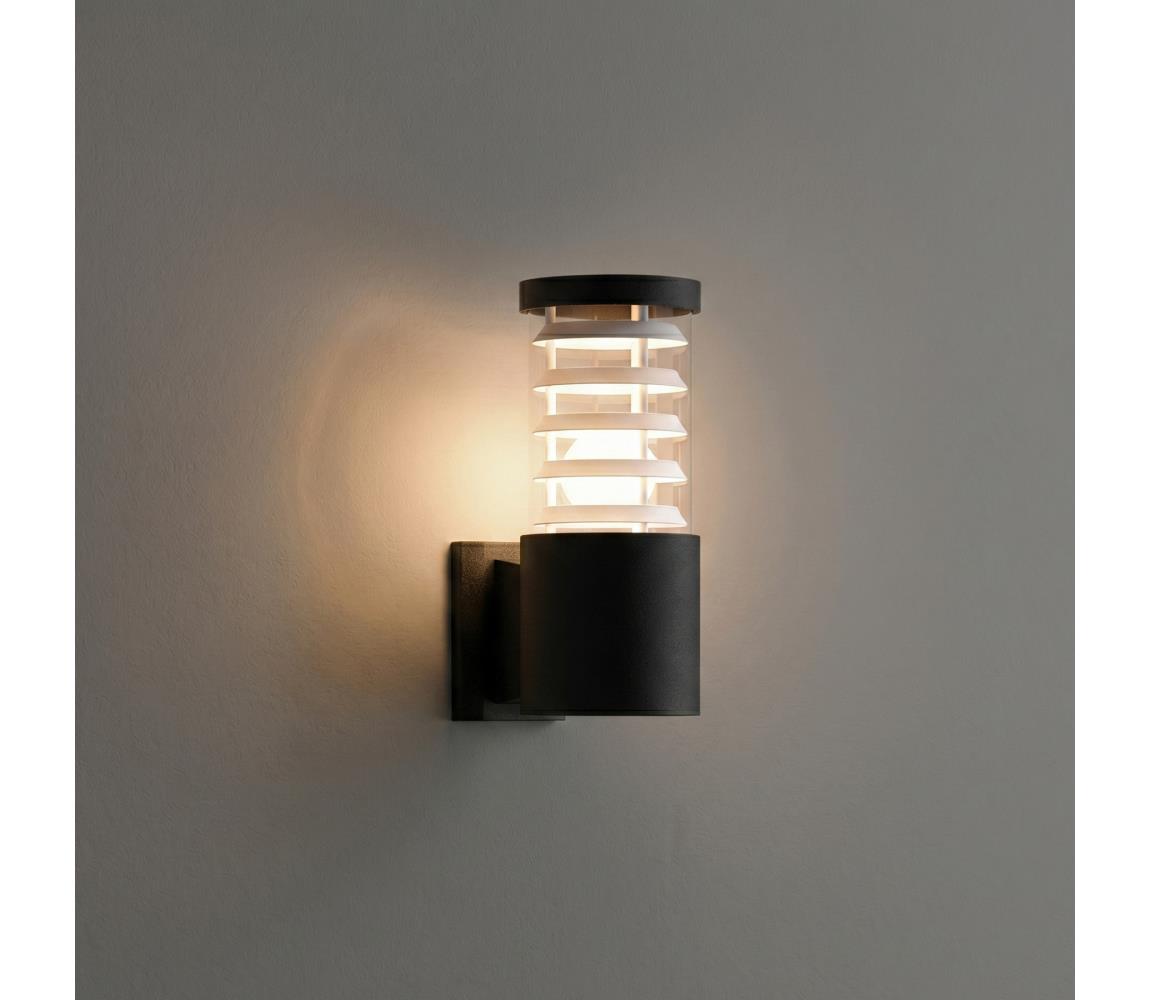 Ideal Lux - Venkovní nástěnné svítidlo TRONCO 1xE27/42W/230V IP44 černá 004716