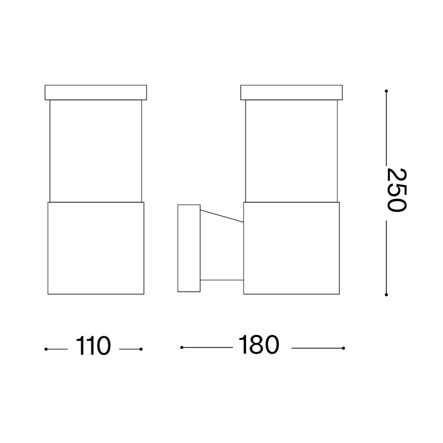 Ideal Lux - Venkovní nástěnné svítidlo TRONCO 1xE27/42W/230V IP44 hnědá