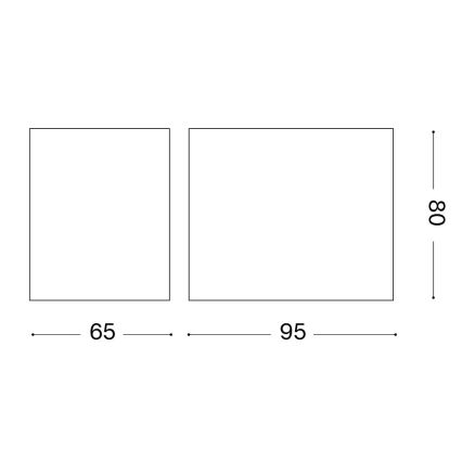 Ideal Lux - Venkovní nástěnné svítidlo UP 1xG9/15W/230V IP44 antracit
