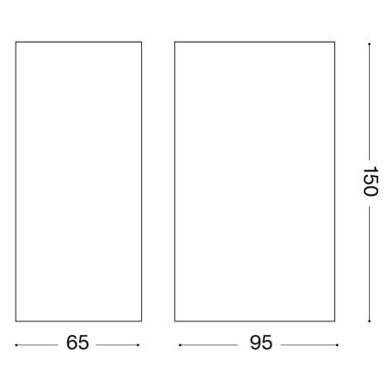 Ideal Lux - Venkovní nástěnné svítidlo UP 2xG9/15W/230V IP44 hnědá