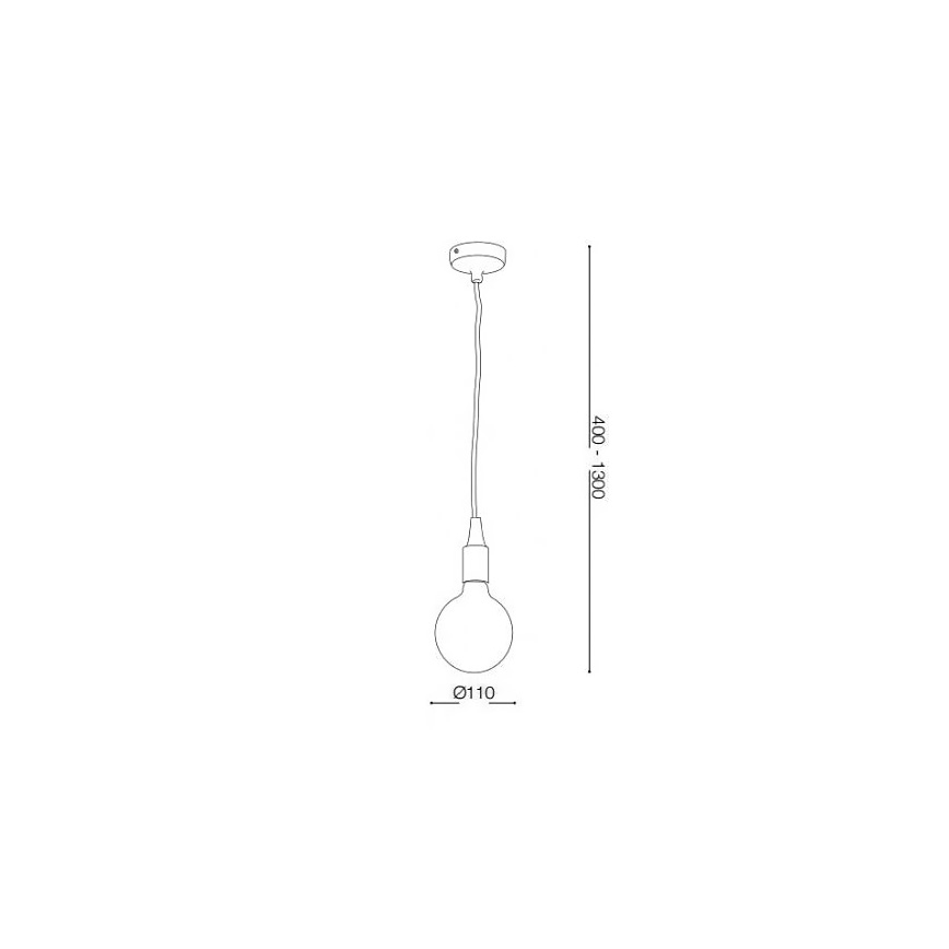 Ideal Lux 113302 - Závěsné svítidlo EDISON 1xE27/42W/230V