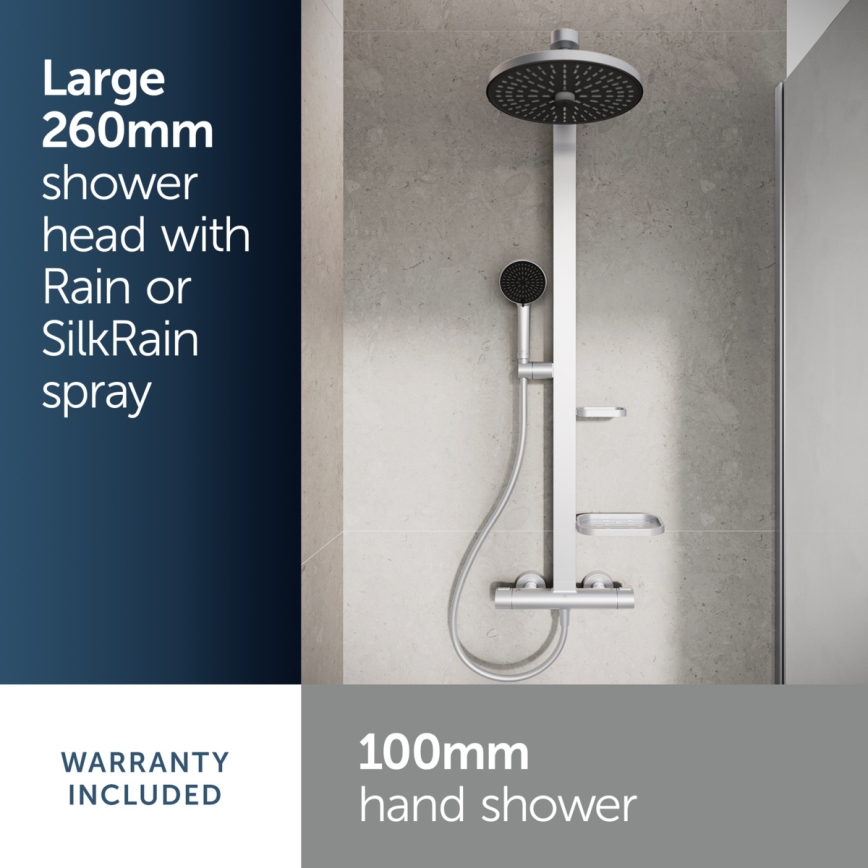 Ideal Standard BD583SI - Sprchová sada s termostatickou baterií CERATHERM ALU+ matný chrom