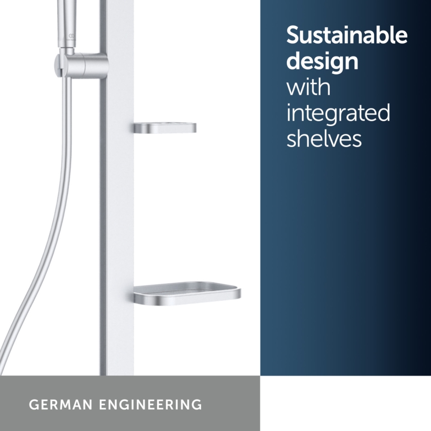 Ideal Standard BD583SI - Sprchová sada s termostatickou baterií CERATHERM ALU+ matný chrom