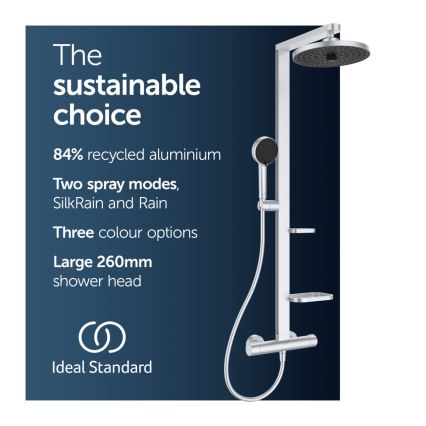 Ideal Standard BD583SI - Sprchová sada s termostatickou baterií CERATHERM ALU+ matný chrom