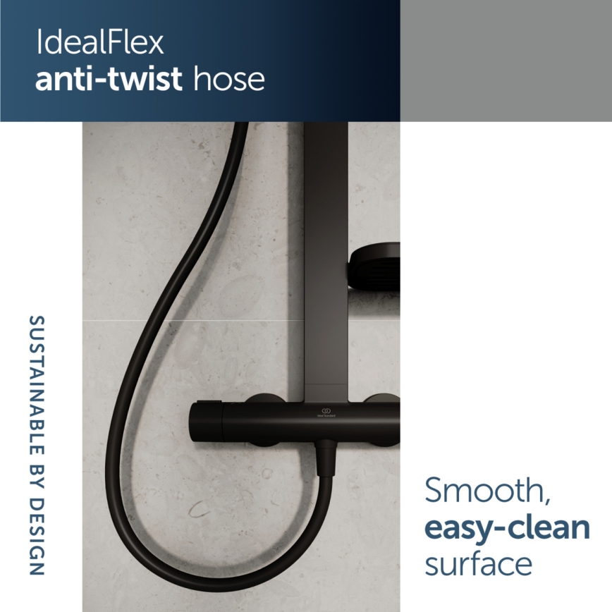 Ideal Standard BD583XG -  Sprchová sada s baterií CERATHERM ALU+ matná černá