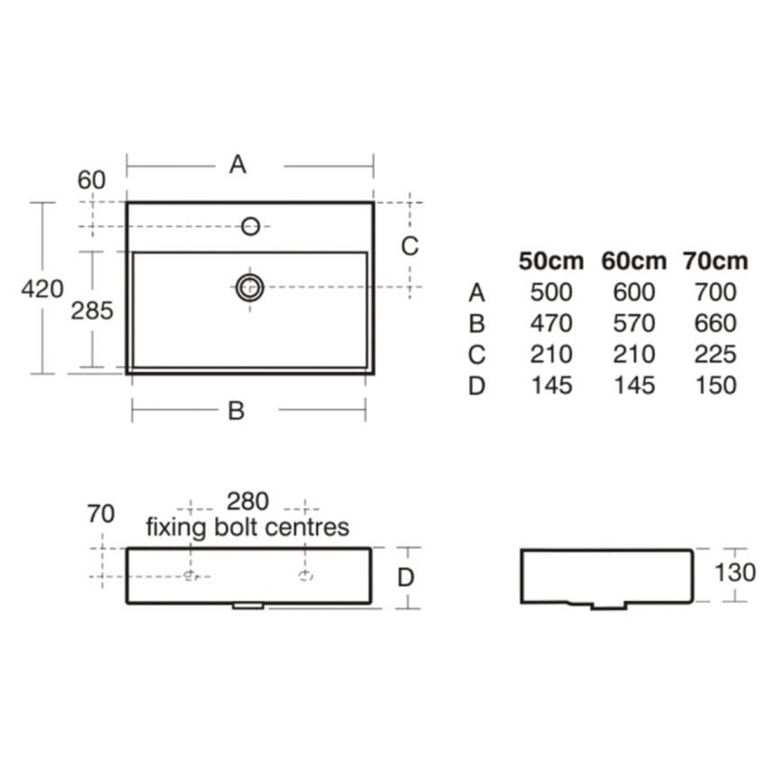 Ideal Standard K077701 - Závěsné umyvadlo STRADA 50x42 cm keramika/bílá