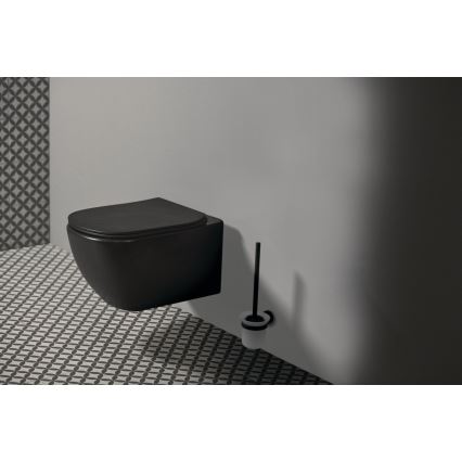 Ideal Standard T3546V3 - Závěsné WC s prkénkem SoftClose TESI keramika/černá