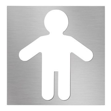 Ikona Muži 12x12 cm nerez/stříbrná