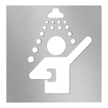 Ikona Sprcha 12x12 cm nerez/stříbrná