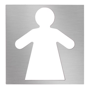 Ikona Ženy 12x12 cm nerez/stříbrná