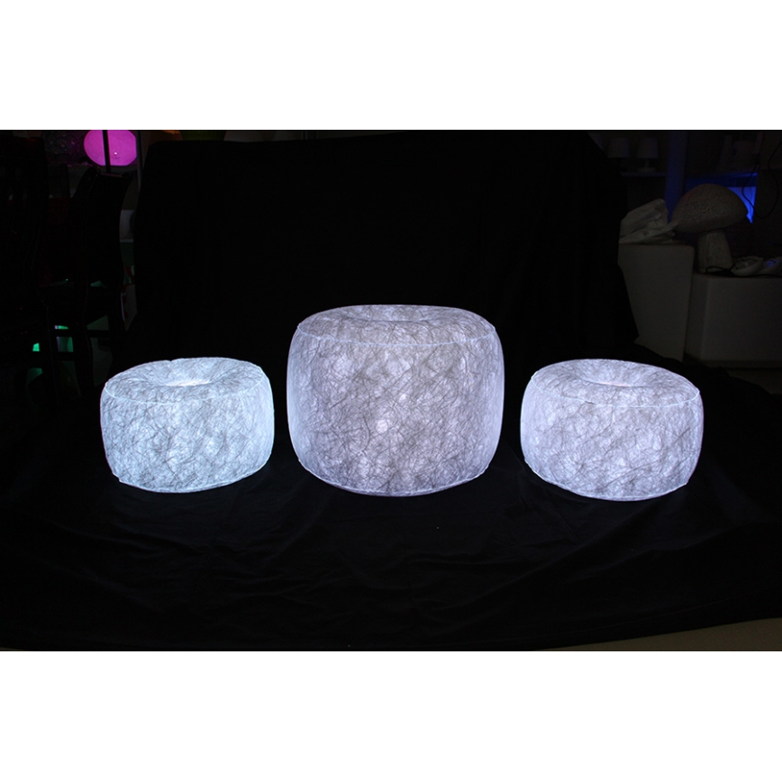 LED Nafukovací taburet s dálkovým ovladačem LED/5V/50cm