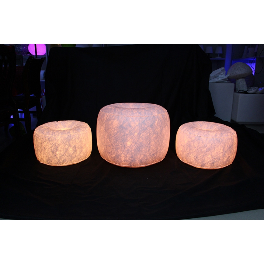LED Nafukovací taburet s dálkovým ovladačem LED/5V/50cm