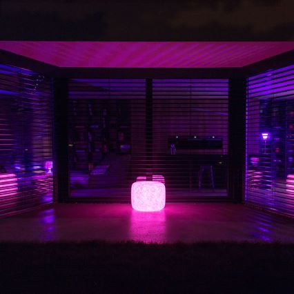 LED Nafukovací taburet s dálkovým ovladačem LED/5V/60cm