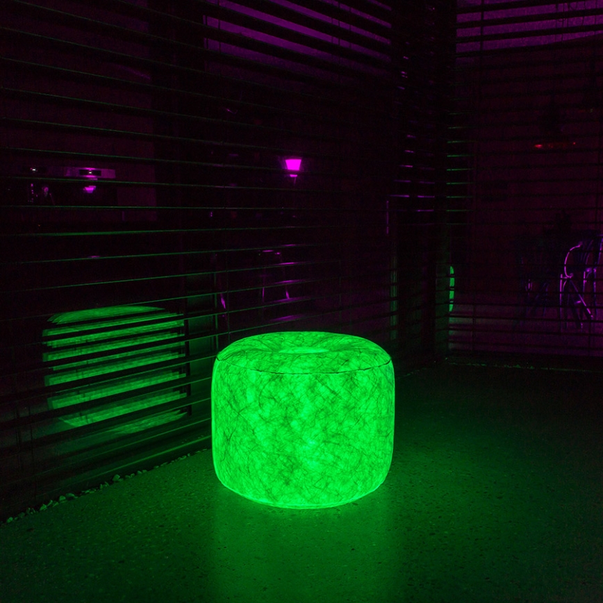 LED Nafukovací taburet s dálkovým ovladačem LED/5V/60cm