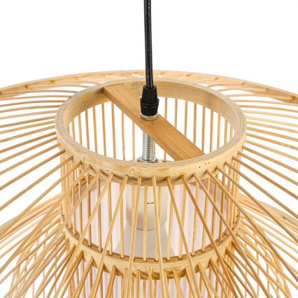 Lustr na lanku PINCHOS 1xE27/40W/230V pr. 50 cm bambus
