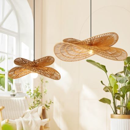 Lustr na lanku MARIPOSA 1xE27/40W/230V pr. 50 cm juta
