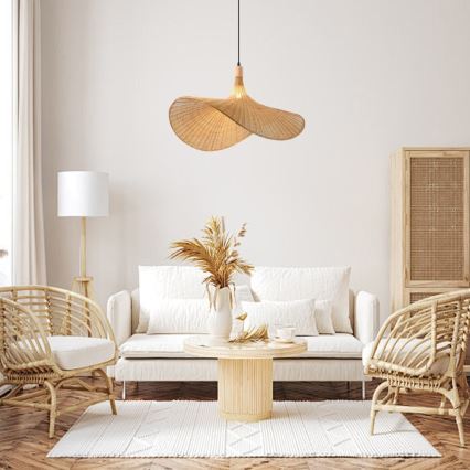 Immax 08290L - Lustr na lanku SOMBRERO 1xE27/40W/230V pr. 80 cm ratan