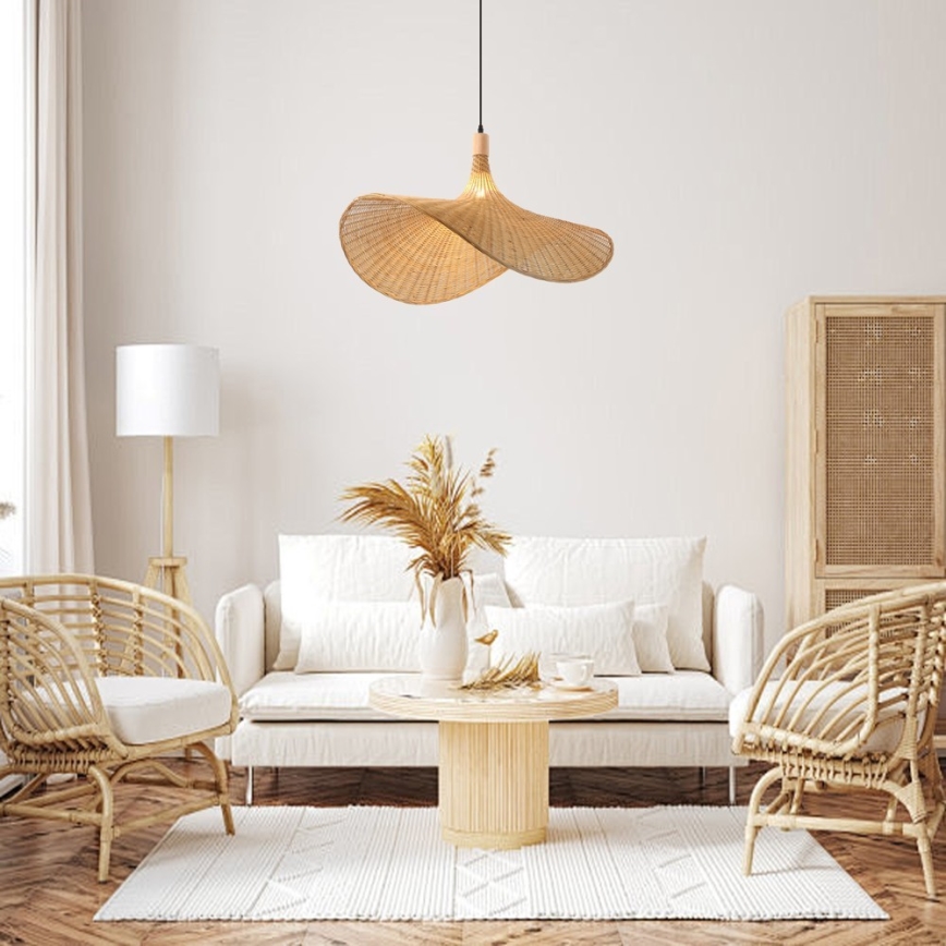 Immax 08290L - Lustr na lanku SOMBRERO 1xE27/40W/230V pr. 80 cm ratan