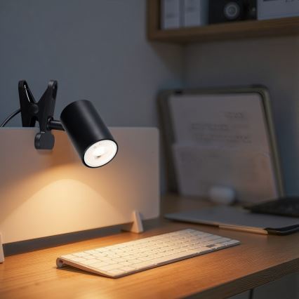 Lampa s klipem PUNTO 1xGU10/9W/230V černá