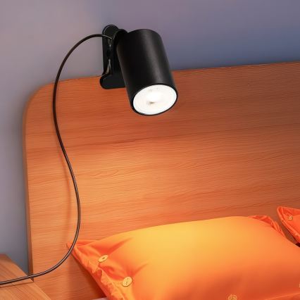 Lampa s klipem PUNTO 1xGU10/9W/230V černá
