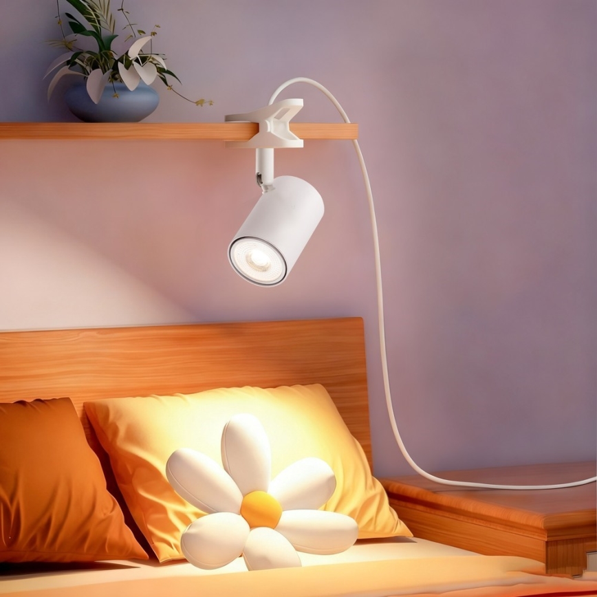 Lampa s klipem PUNTO 1xGU10/9W/230V bílá