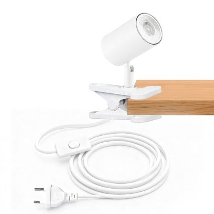 Lampa s klipem PUNTO 1xGU10/9W/230V bílá