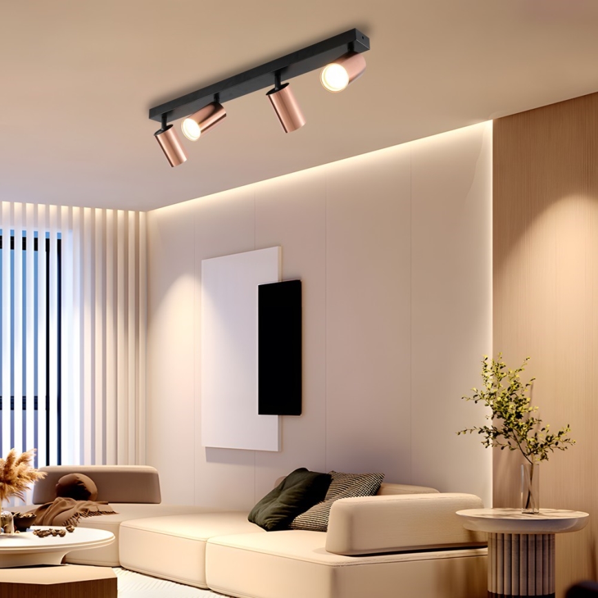 Bodové svítidlo PUNTO 4xGU10/9W/230V rose gold