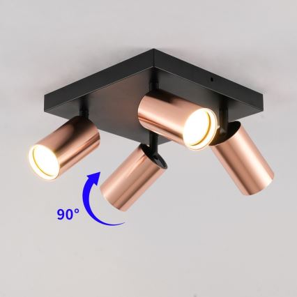Bodové svítidlo PUNTO 4xGU10/9W/230V rose gold