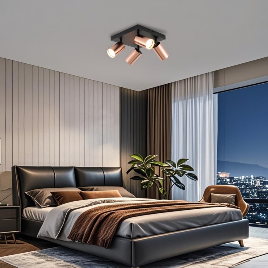 Bodové svítidlo PUNTO 4xGU10/9W/230V rose gold