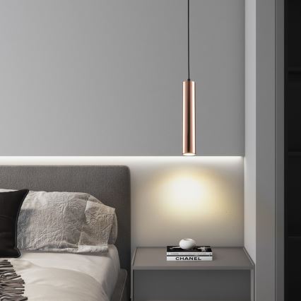 Lustr na lanku PUNTO 1xGU10/9W/230V rose gold