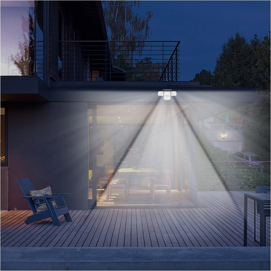 LED Solární nástěnné svítidlo se senzorem LED/5W/5,5V IP65 2400 mAh