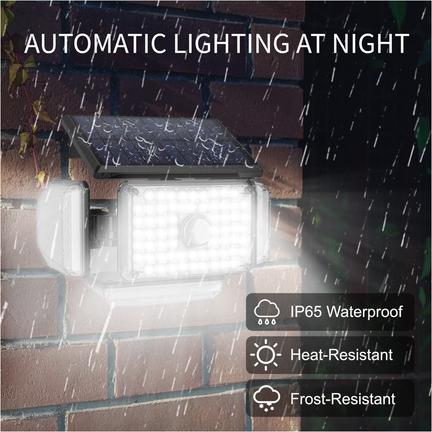 LED Solární nástěnné svítidlo se senzorem LED/5W/5,5V IP65 2400 mAh