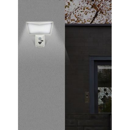 LED Solární nástěnné svítidlo se senzorem LED/2,6W/5,5V IP65 bílá