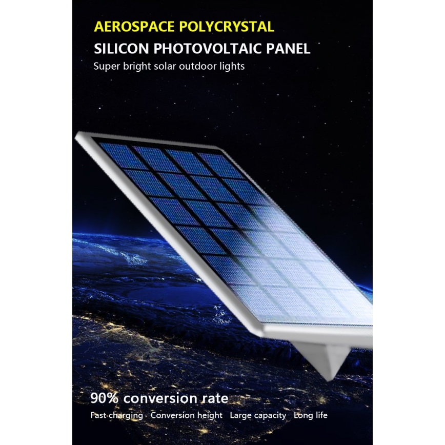 LED Solární nástěnné svítidlo se senzorem LED/2,6W/5,5V IP65 bílá