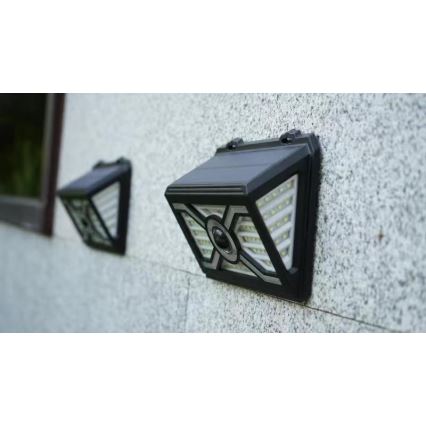 SADA 2x LED Solární nástěnné svítidlo se senzorem LED/7W/5V IP65