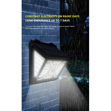 SADA 2x LED Solární nástěnné svítidlo se senzorem LED/7W/5V IP65