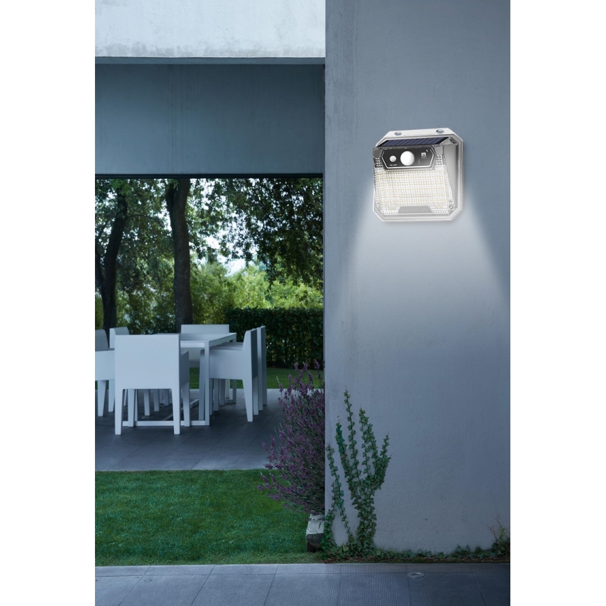 LED Solární nástěnné svítidlo se senzorem LED/3W/5,5V IP65 1200 mAh