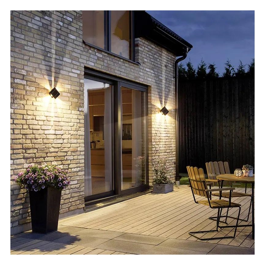 LED Solární nástěnné svítidlo se senzorem LED/2W/5V IP54 1300 mAh