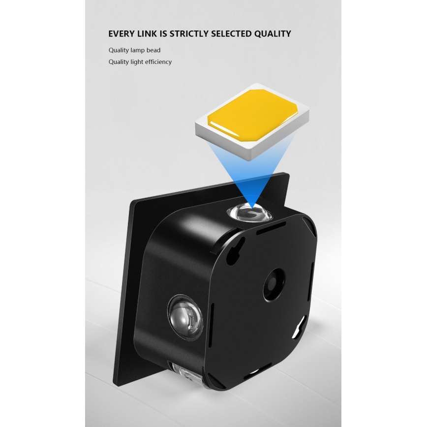 LED Solární nástěnné svítidlo se senzorem LED/2W/5V IP54 1300 mAh