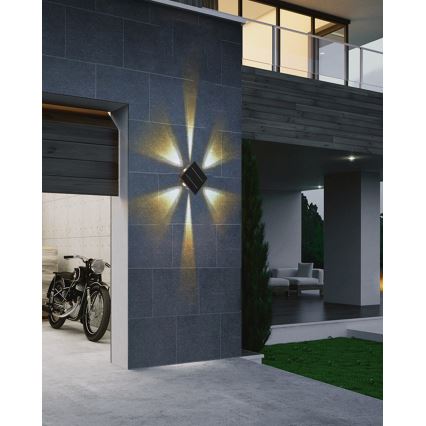 LED Solární nástěnné svítidlo se senzorem LED/2W/5V IP54 1300 mAh