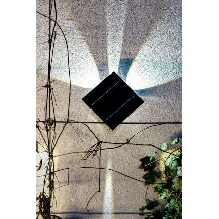 LED Solární nástěnné svítidlo se senzorem LED/2W/5V IP54 1300 mAh