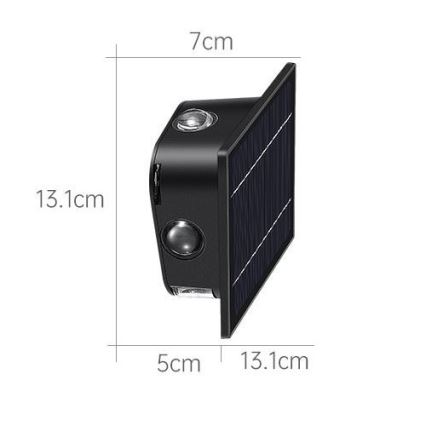 LED Solární nástěnné svítidlo se senzorem LED/2W/5V IP54 1300 mAh