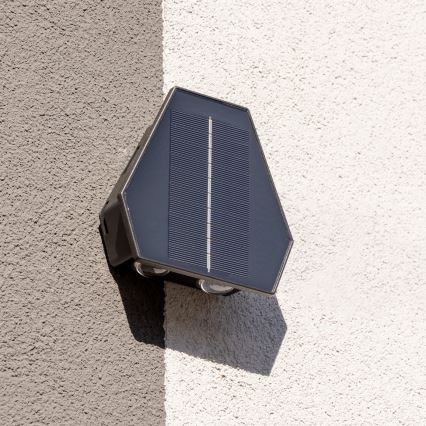 LED Solární nástěnné svítidlo se senzorem LED/2W/5V IP54